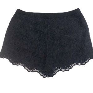 Forever 21 black high waisted lace shorts